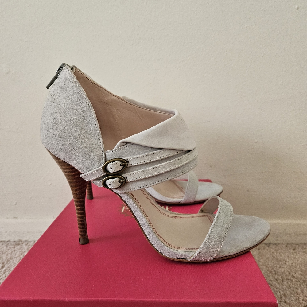 Elegant White High Heel Sandals
